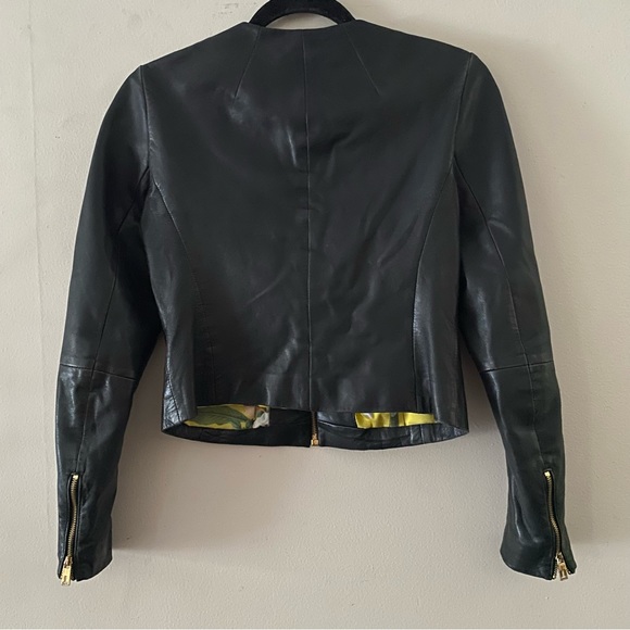 Ted Baker black leather jacket - Picture 2 of 9